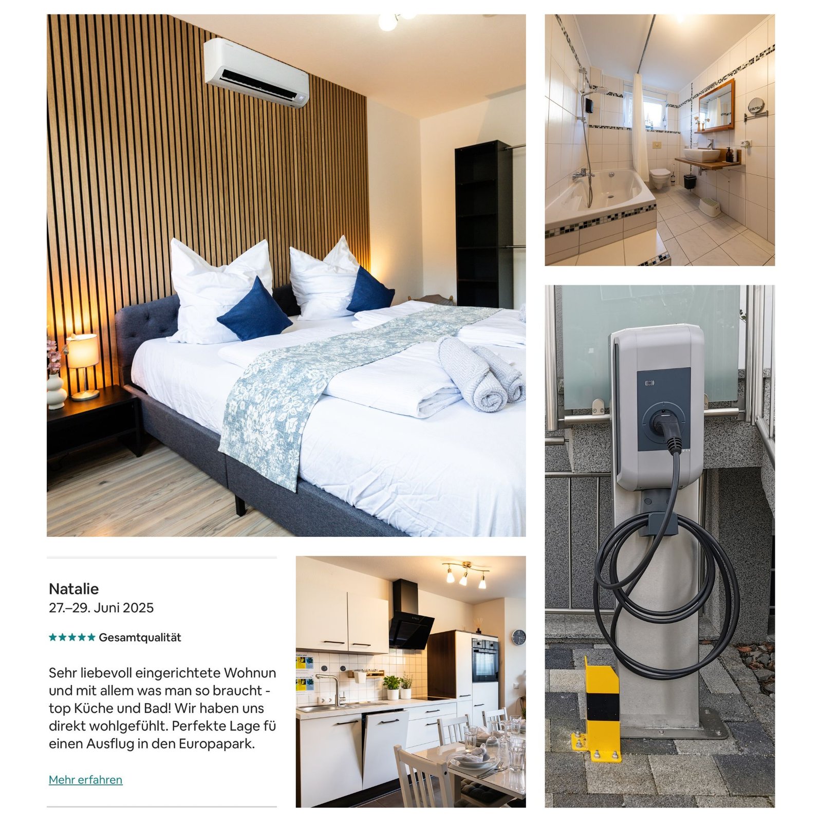 Ferienwohnung nahe dem Europa-Park mit neuer Küche, Terrasse und Klimaanlage